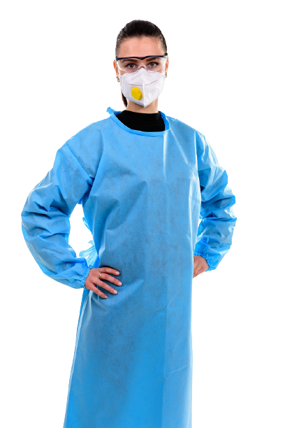 Халат медичний одноразовий Medkeeper з проклеєними швами (30 гр) р. L